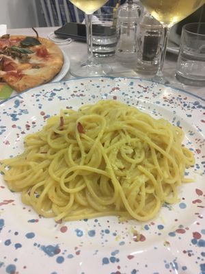Lemon spaghetti, made specially fur me - vegan at ENJOY The Little Things in Sorrento