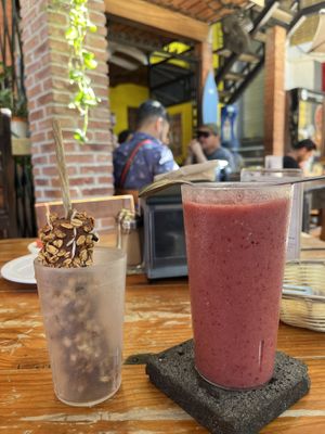 Chocobanana and fruit smoothie   at ChocoBanana in Sayulita