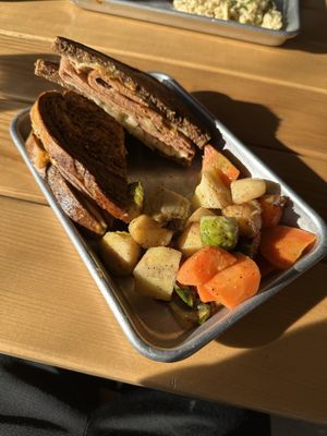 Vegan Reuben  at Gemüt Biergarten in Columbus