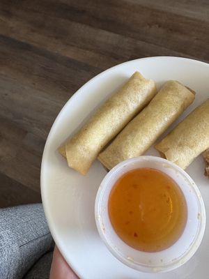 Spring rolls, not good at all  at Thai E-San in Myrtle Beach