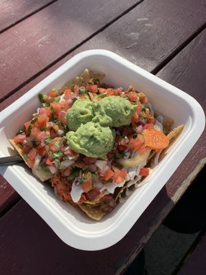 Nachos at La Taquiza Vegana in Portland