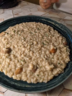 Vegan risotto with porcini mushrooms at Soulgreen in Dubai