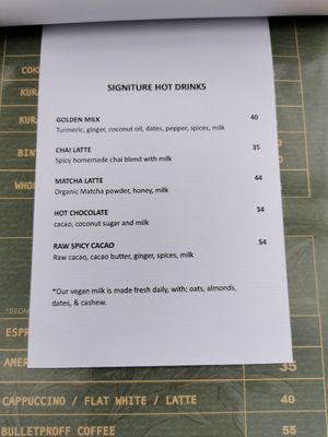 Menu (11/22) during reconstruction of the venue at The Botanist in Banjar