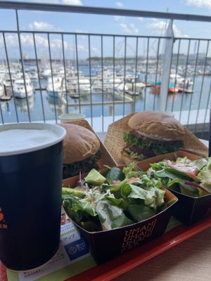 Botanical burger set  at Umami Burger Aoyama Shop in Tokyo
