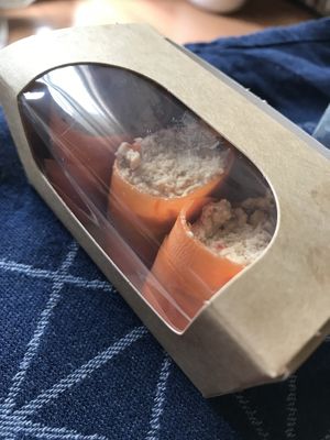 Carrot rolls at Veganashi - Gluten Free Sushi in Barcelona