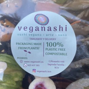 Eco-packaging at Veganashi - Gluten Free Sushi in Barcelona