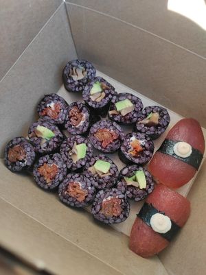 super super tasty and good looking hahaha #Veganuary at Veganashi - Gluten Free Sushi in Barcelona