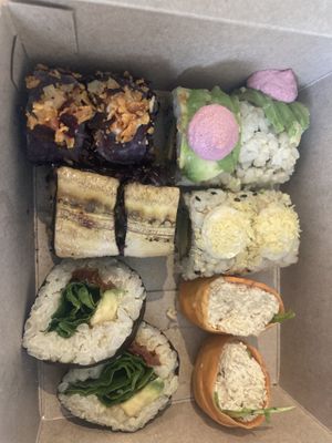 Variety bento box  at Veganashi - Gluten Free Sushi in Barcelona