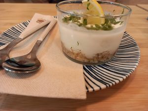 Cremoso de limón con menta fresca at Veganashi - Gluten Free Sushi in Barcelona