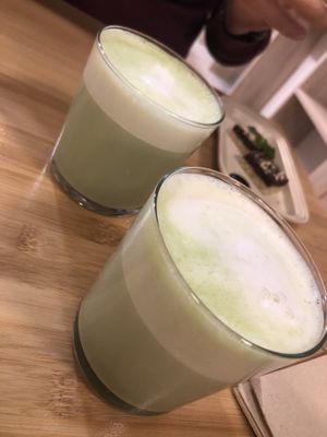 Matcha latte  at Veganashi - Gluten Free Sushi in Barcelona