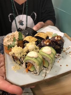 Tasting menu  at Veganashi - Gluten Free Sushi in Barcelona