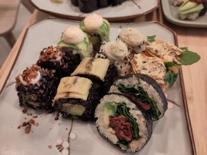 Tasting super combo (see first photo) at Veganashi - Gluten Free Sushi in Barcelona