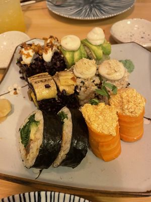 Tasting combo  at Veganashi - Gluten Free Sushi in Barcelona