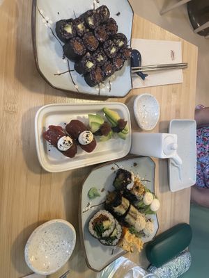 The big sharing platter  at Veganashi - Gluten Free Sushi in Barcelona