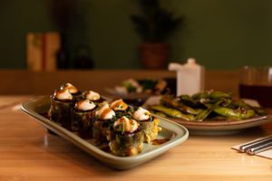 Roll tempura  at Veganashi - Gluten Free Sushi in Barcelona