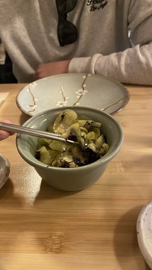 Sunomono (ensalada de pepino encurtido) #Veganuary at Veganashi - Gluten Free Sushi in Barcelona