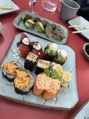 Part of the super platter  at Veganashi - Gluten Free Sushi in Barcelona