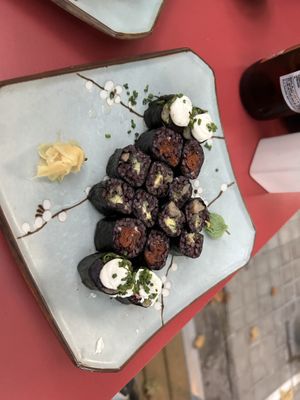 Part of the super platter  at Veganashi - Gluten Free Sushi in Barcelona