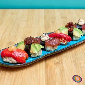 Nigiri mix! at Veganashi - Gluten Free Sushi in Barcelona