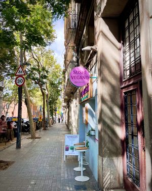 Entrance at Veganashi - Gluten Free Sushi in Barcelona