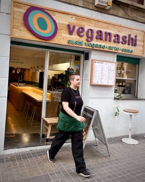 Entrance at Veganashi - Gluten Free Sushi in Barcelona