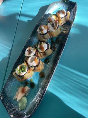 Roll tempura  at Veganashi - Gluten Free Sushi in Barcelona