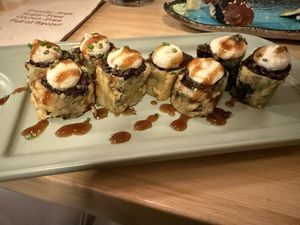 Tempura  at Veganashi - Gluten Free Sushi in Barcelona