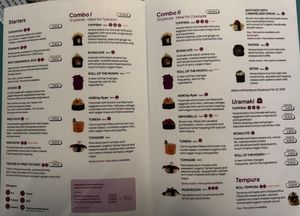 Menu (1/2).  at Veganashi - Gluten Free Sushi in Barcelona