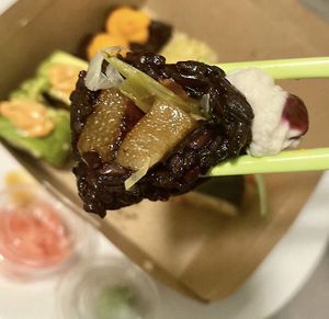 Uramaki anapera  at Veganashi - Gluten Free Sushi in Barcelona