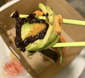 Uramaki bonacate  at Veganashi - Gluten Free Sushi in Barcelona