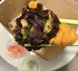 Uramaki shiiboni  at Veganashi - Gluten Free Sushi in Barcelona