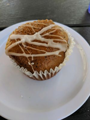 Lemon Poppy Muffin (vegan/gf) at Sugarhouse Coffee in Salt Lake City