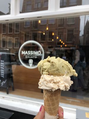 pistachio hazelnut  at Massimo Gelato - Hanzenstraat in Amsterdam