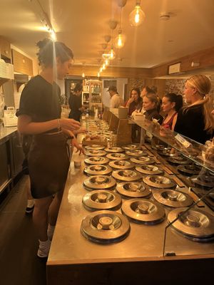 Serving counter  at Massimo Gelato - Hanzenstraat in Amsterdam