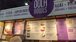 Menu at Oola Bowls - Central Market in Lancaster