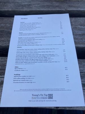 Sunday Menu (Aug 2022)  at The Old Manor in Potters Bar