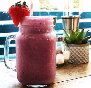 Gluten Free Rolled Oats, Chia Seeds, Mixed Berries, Flaxseed & Oat Milk at The Cook Book in St Just