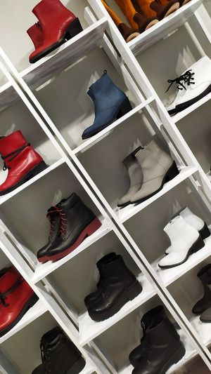 Multicolor boots at Anima Shoes in St Petersburg