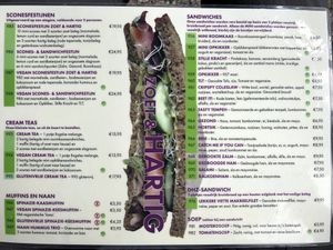 De lunch kaart (juli 2022)  at De Theefabriek in Houwerzijl