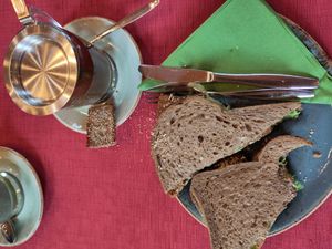 Vegan sandwich at De Theefabriek in Houwerzijl