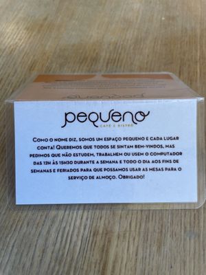 Pequeño  at Pequeno Café e Bistrô - Arroios in Lisbon