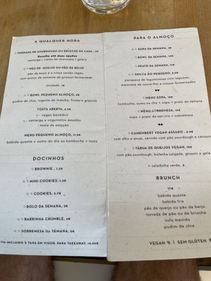 Carta  at Pequeno Café e Bistrô - Arroios in Lisbon