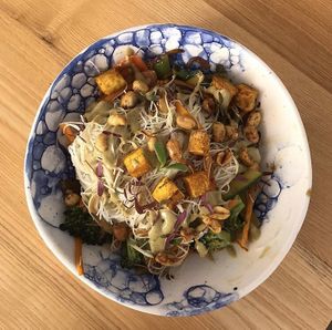 Asian inspired vegan dish at Pequeno Café e Bistrô - Arroios in Lisbon