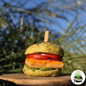 Green Burger at El Caldero de la Bruja in Buenos Aires