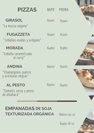 Nuestro menú at Nómada in Buenos Aires