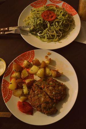 Each of us ordered one of the menu options and share the food on April 3rd, 2016 at Estrella Negra in San Pedro De Atacama