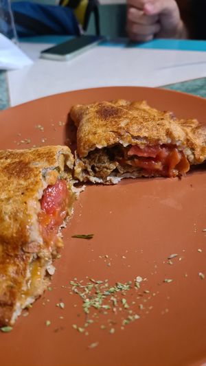 Seitan empanada at Estrella Negra in San Pedro De Atacama