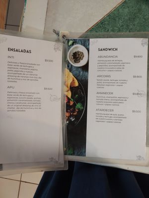 Menu at Estrella Negra in San Pedro De Atacama