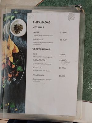Menu at Estrella Negra in San Pedro De Atacama