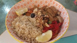 Tofu bowl at Estrella Negra in San Pedro De Atacama